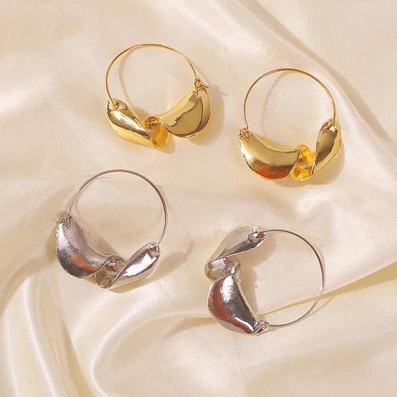 

Hoop Earrings 2022 Trend Creative Twist For Women Girls Gold Color Fashion Wedding Daily Party Jewelry