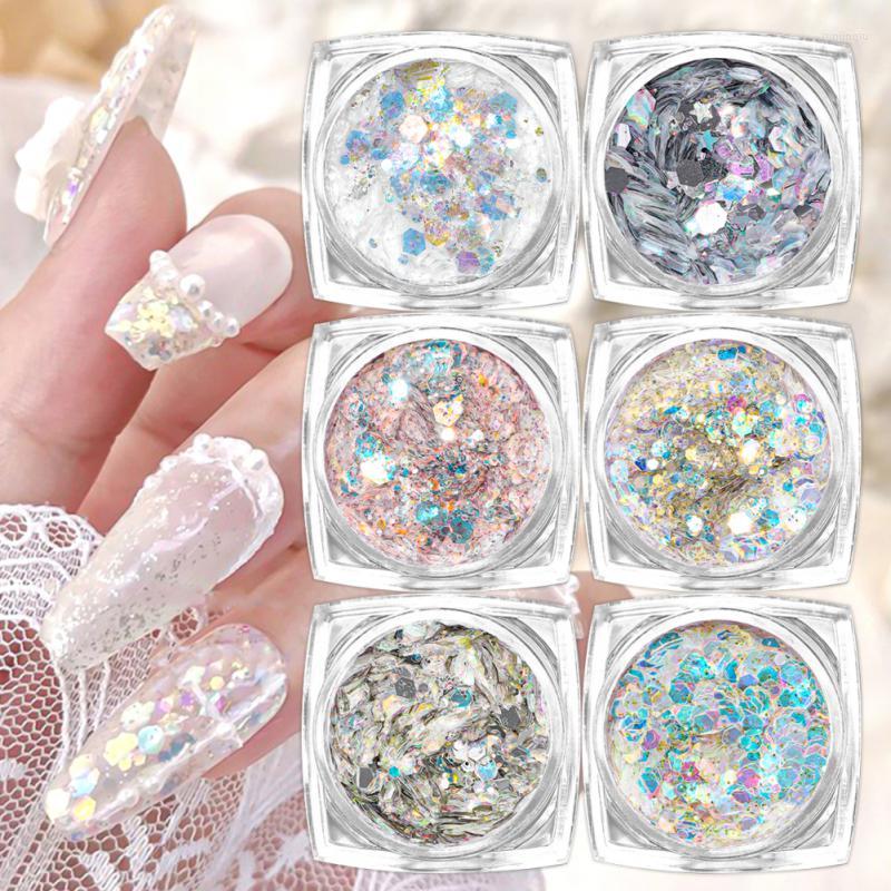 

Nail Art Decorations 1Box Charms Colourful Polygon Sequins Diamond Glitter Rhinestones Holographic Powder Accessories