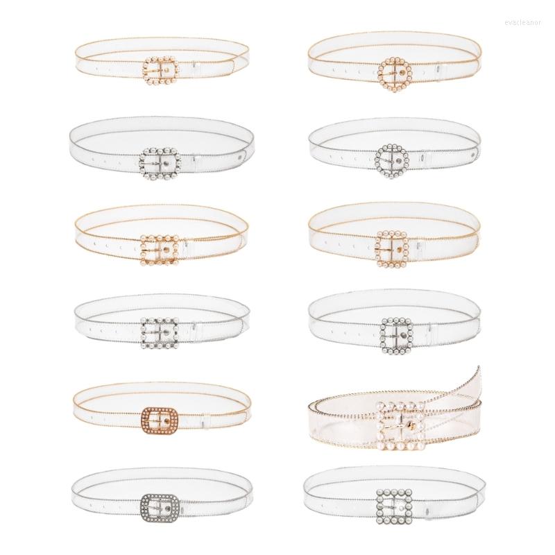 

Belts Retro Style Pin Buckle Belt Stretchy Thin Waist Seal For Ladies Banquet Decor, Black