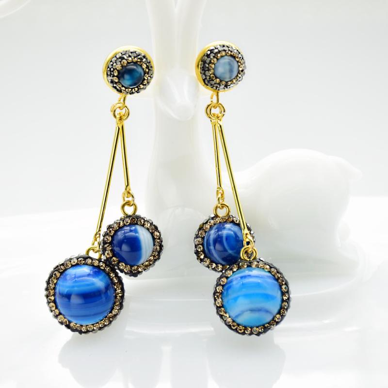 

Dangle Earrings 7 Styles Tassel Handmade Natural Stone For Women Luxury Fashion Jewelry 2022 Classic Suitable Wedding Party