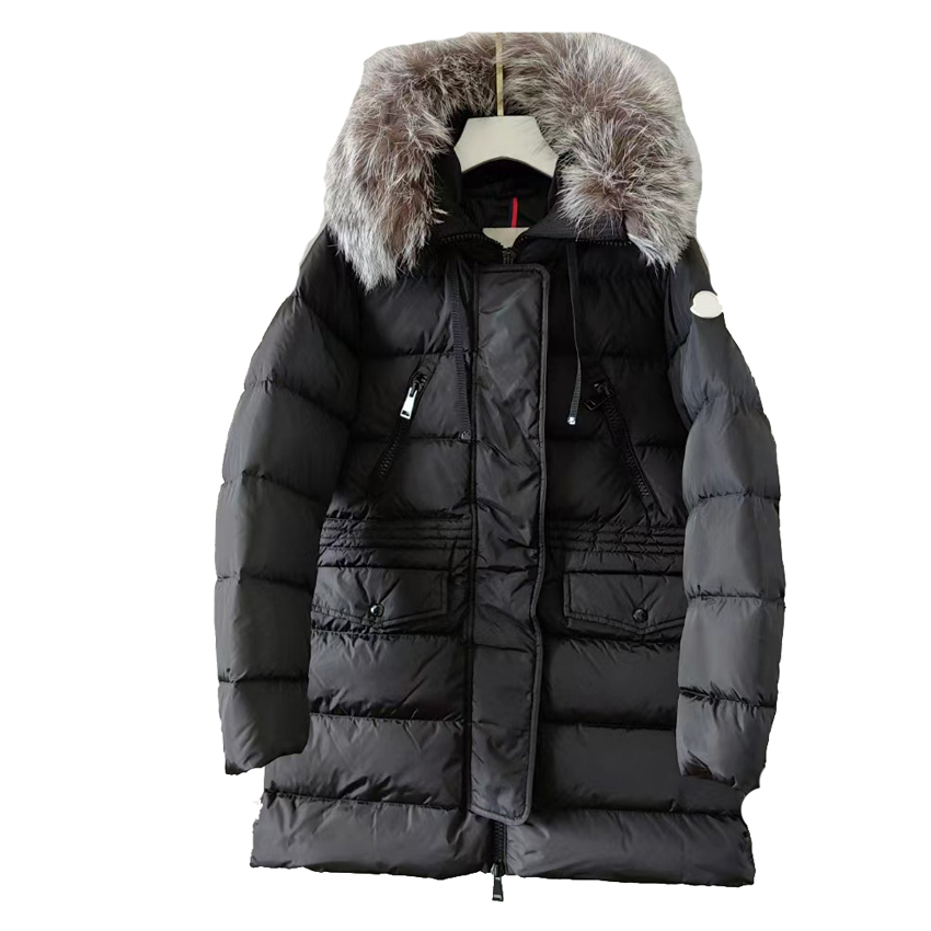 

Designer Down Jacket women high street casual puffer coat long sleeve puffy coats parka Outerwear stylist Winter Coats warm Hip Hop Streetwear clothing size -4, Black