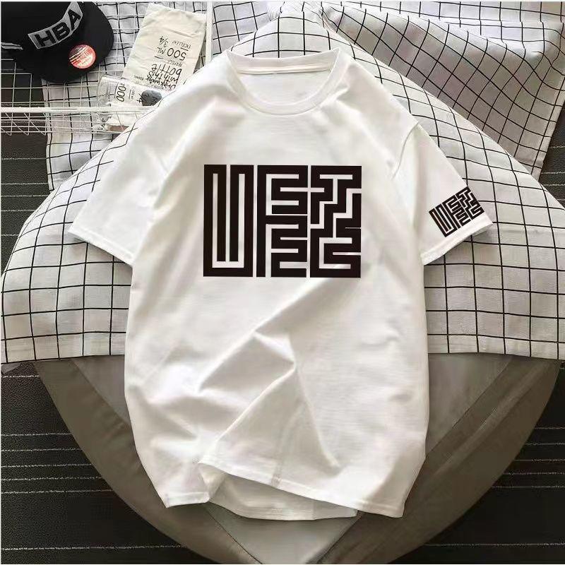 

Men' T Shirts Summer Printed Cotton T-Shirt Couple Dress For Boys And GirlsMen, White