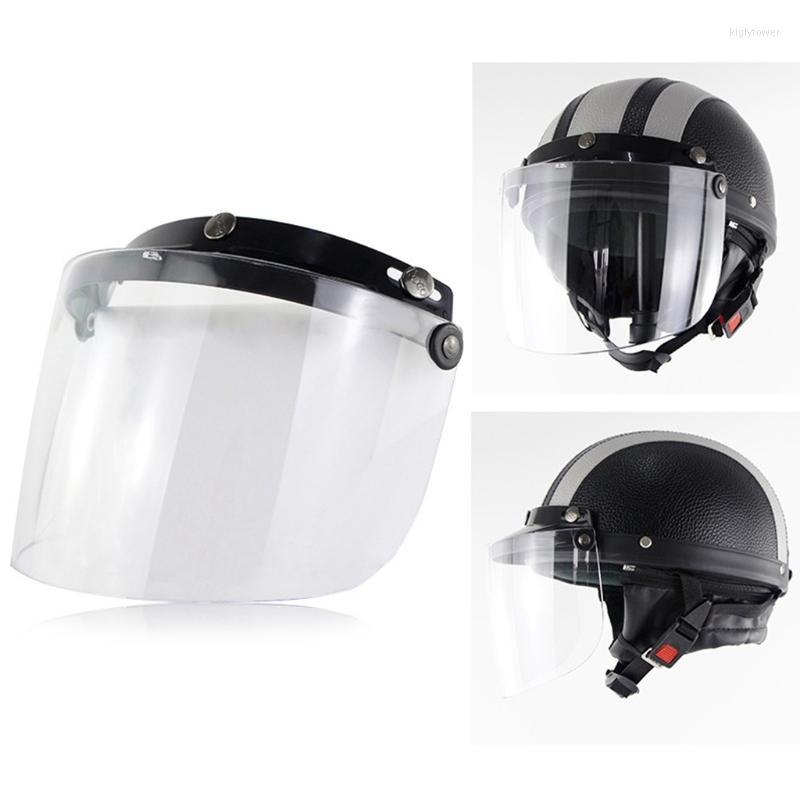 

Motorcycle Helmets Windproof 3-Snap Visor Lens Shield For Flip Up Down Open Face Anti Glaring Helmet Accessories