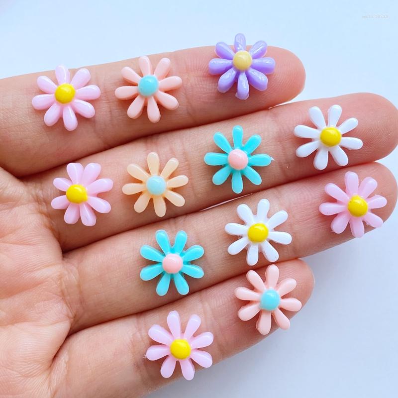 

Nail Art Decorations 50Pcs 12mm Flower Resin Mix Colors Floral Charms Shaped Manicure Supplies