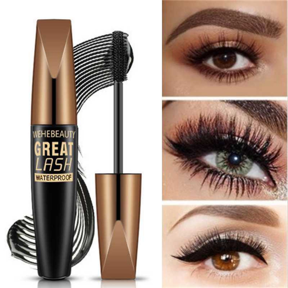 

8D Silk Fiber Lash Mascara Waterproof Long Lasting Extension Eyelashes Lengthening Curling Mascara Black Eyelash Makeup Cosmetic