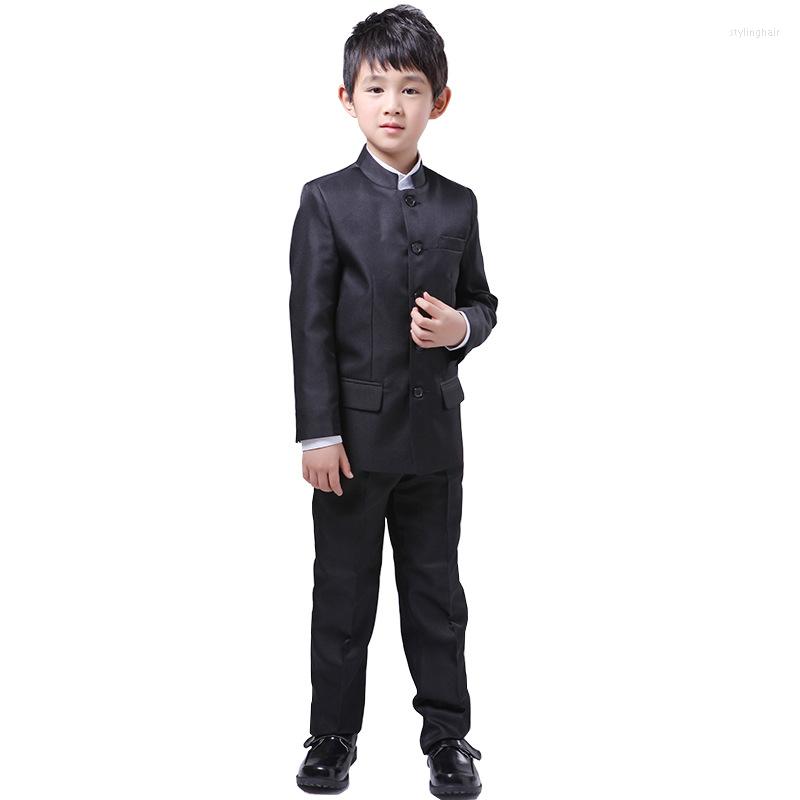 

Ethnic Clothing Arrival Children Chinese Tunic Suit Folk Costume Boy Group Dance Kids Blazer Coat Pants Business 16