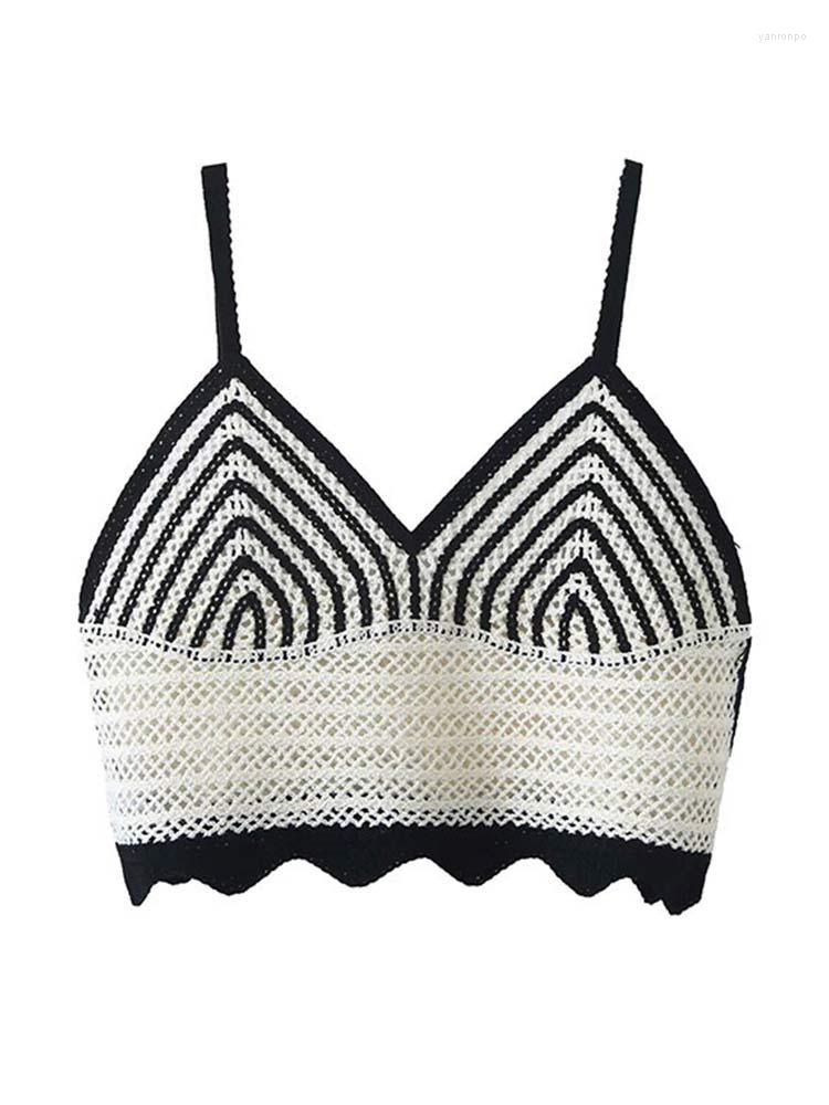 

Women's Tanks Women Sexy Spaghetti Strap Crop Top Female Fashion Bodycon Tube Chic Slim Braided Camisole 2022 Summer Wild Beach Clothes, Picture shown