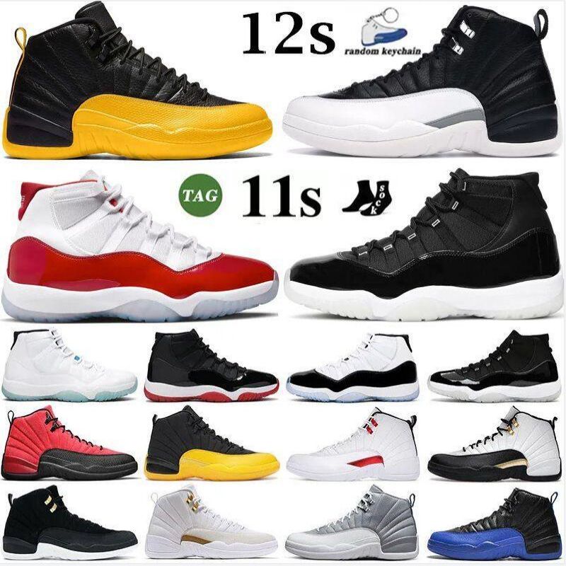 

Basketball Shoes men women 11s 11 Cherry Cool Grey Bred Concord jumpman 12 12s Hyper Royal Playoff Royalty Taxi Utility sports sneakers Multi, Socks