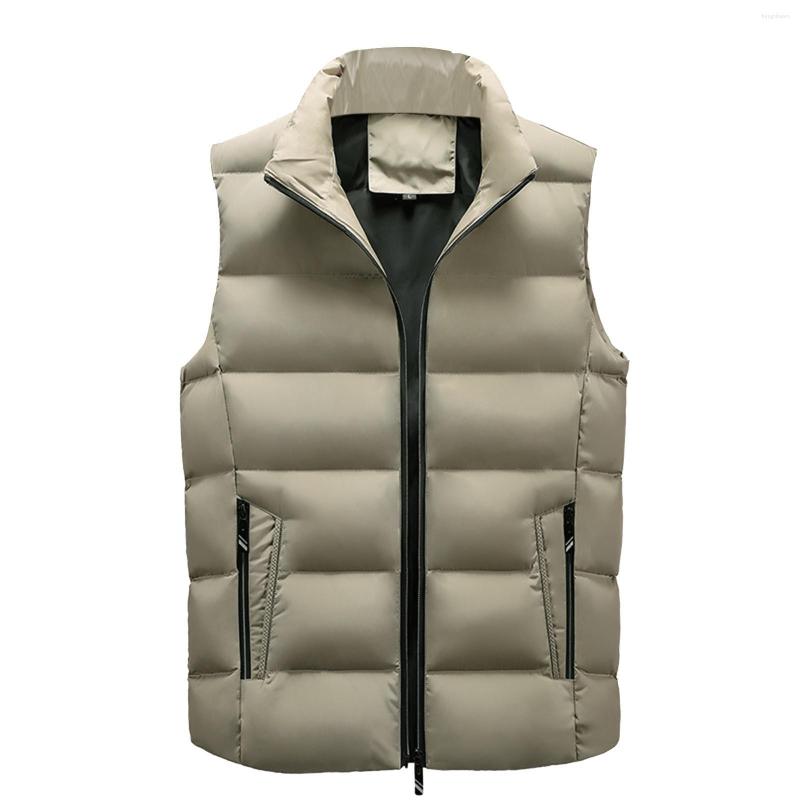 

Men's Vests Winter Coats For Men Warm Coat Trend Down Cotton Cardigan Waistcoat Slim Fit Women Chaleco Hombre, Black