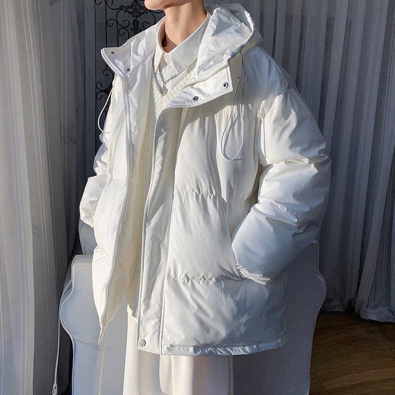 

Men's Down Parkas Padded Jacket Winter Thickened Fashion Trend Coat Clothing 221207, White