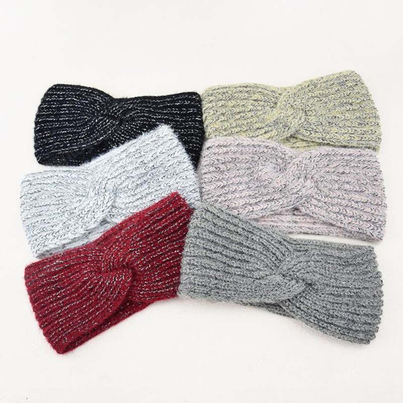 

Fashion Women Headband Warm Knitted Turban Winter Cross Knot Hairband Adult High Elastic Hair Band Hair Accessories