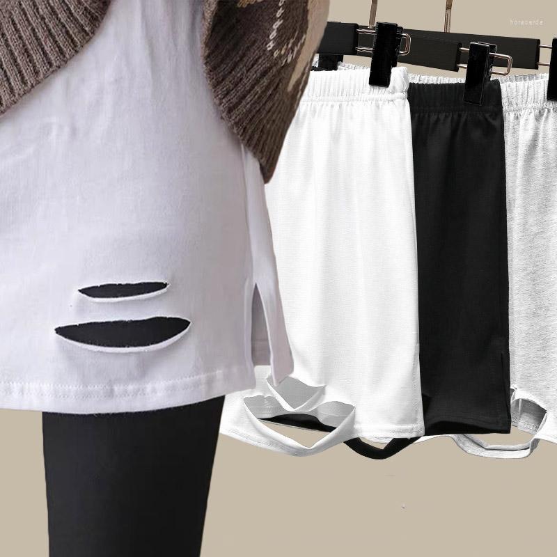 

Women's Sleepwear Women Cotton White Black Fake Shirt Tail Irregular Skirt False Blouse Hem DIY Detachable A-Line Underskirt Under Dress, Pothole-white