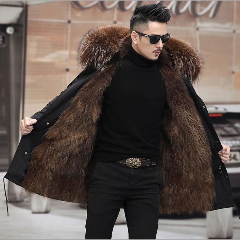 

Mens Jackets Clothing Winter Parka Mink Liner Detachable Fur Coat Long below the Knee Overcoat Coats men jacket 221207, Cheng