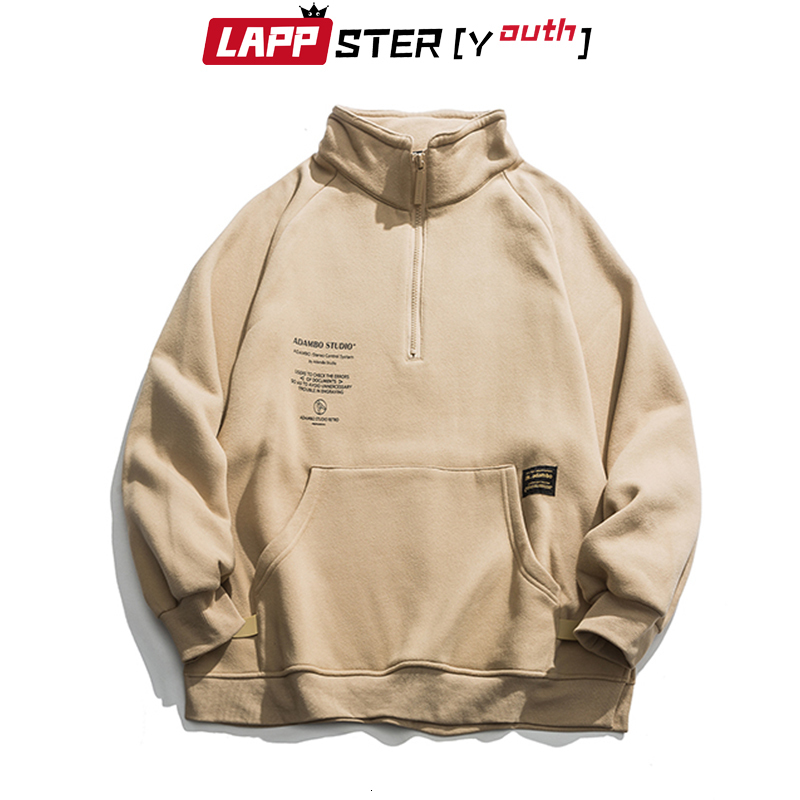 

Mens Hoodies Sweatshirts LAPPSTERYouth Men Fleece Pocket Harajuku Oversized Streetwear Korean Hoodie Hip Hop Black Clothes 221207