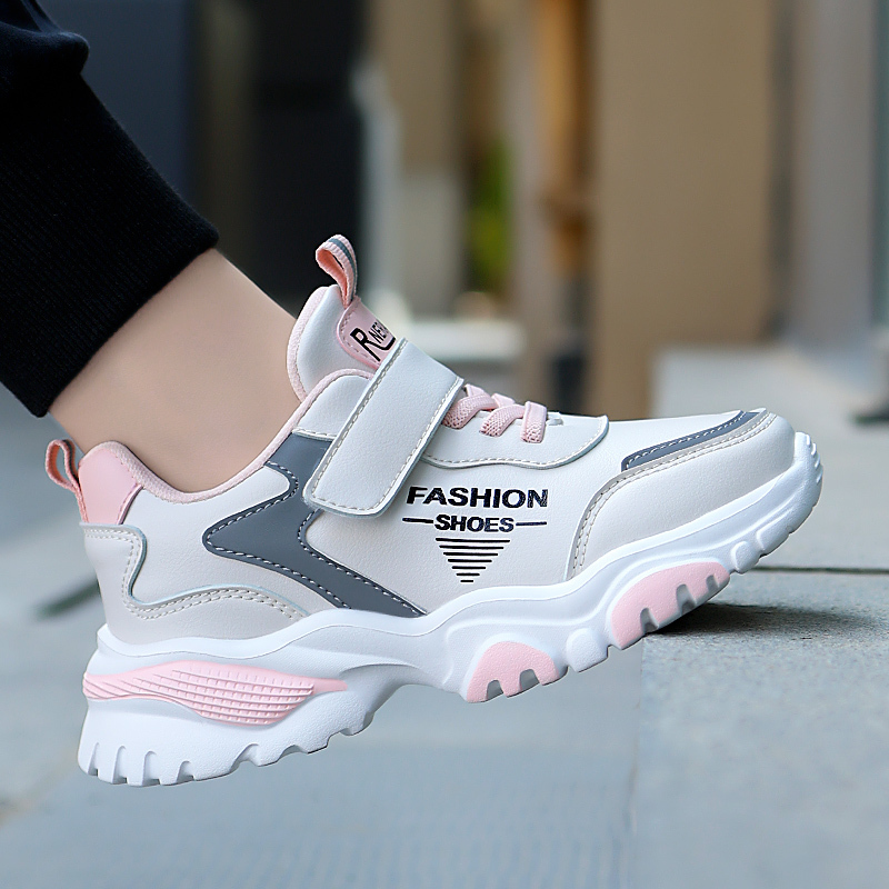 

Sneakers Fashion Big Girls Casual Winter Spring Leather Shoes Baby Boys Toddler Sport Pink for School Size 28 37 221207, Grey