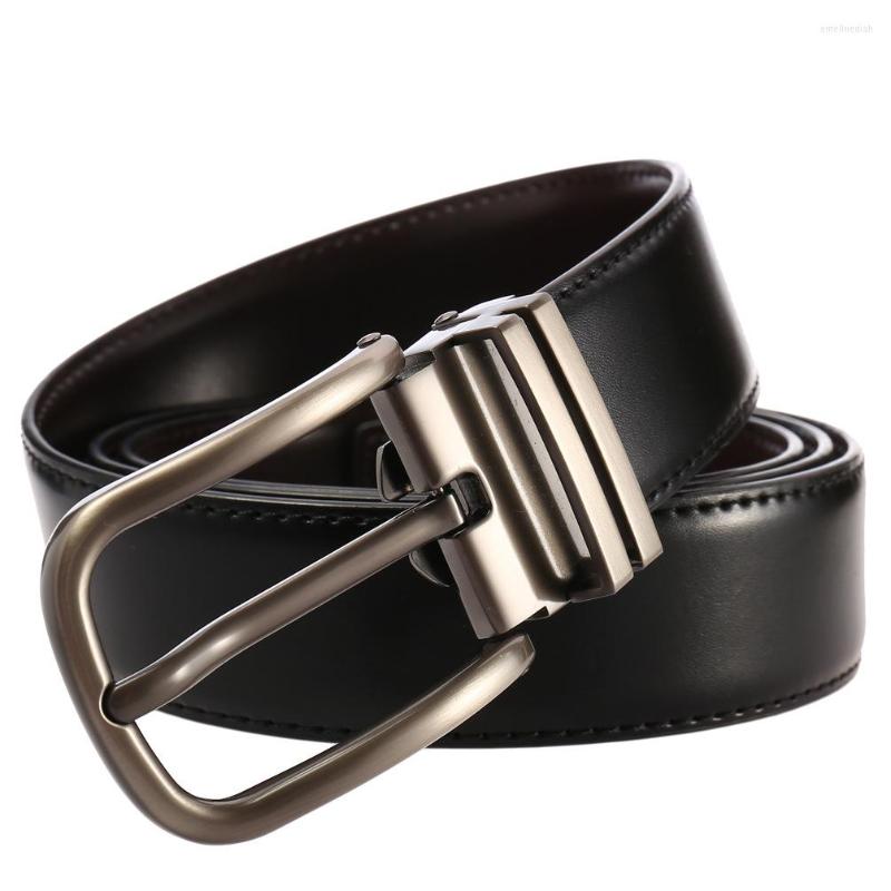 

Belts Casual Genuine Leather Jeans Belt For Men Alps Cowhide Pin Buckle Luxury Designer Leisure Vintage High Quality Male, Black