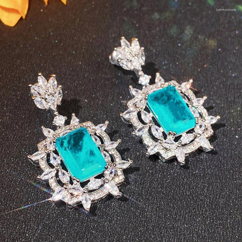 

Dangle Earrings CAOSHI Gorgeous Lady With Bright Crystal CZ Luxury Delicate Female Party Accessories Temperament Women's Jewelry