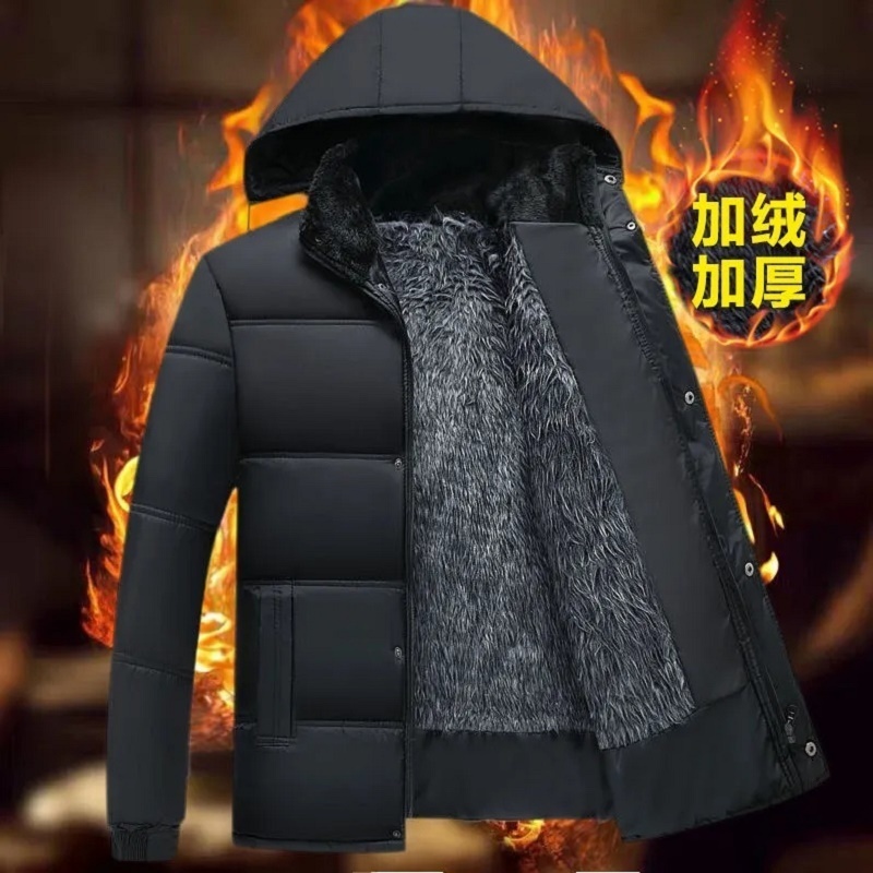 

Men's Down Parkas Winter Casual Padded Jacket Hooded Thick Coats Waterproof Medium and Long Size Windbreaker Plush Thicken L221207