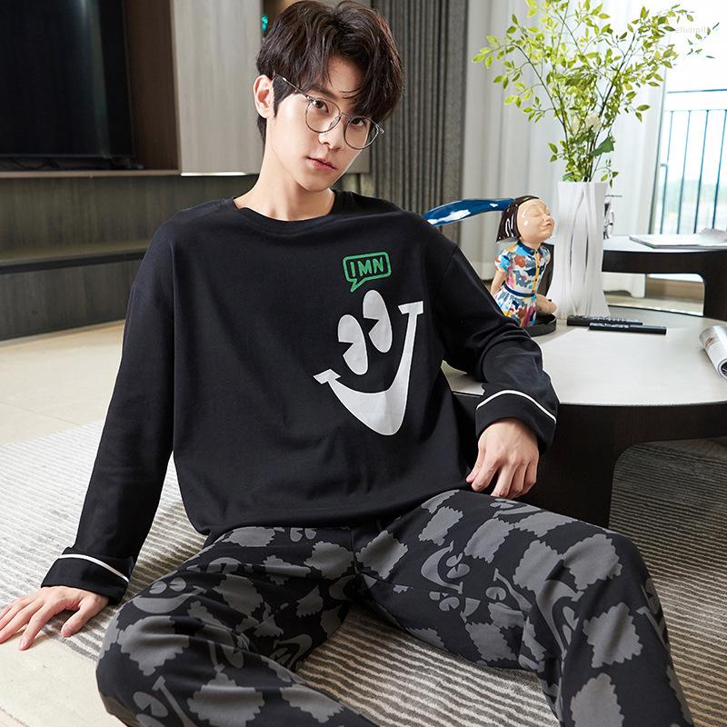 

Men's Sleepwear Winter Sets Men Pajama Cute Anime Comfortable Clothes For Using At Home Night Cotton Sleep Warm Housewear Lounge Wear