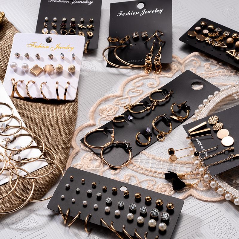 

Hoop Earrings Women Set Korean Punk Large Circle For Geometric Gold Small Metal Pearl 2022 Trend Jewelry