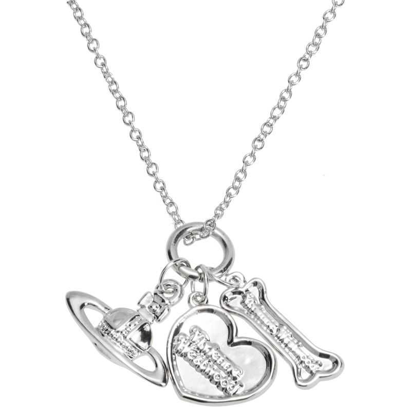 

Designer vivina necklace Empress silver love Saturn Necklace punk