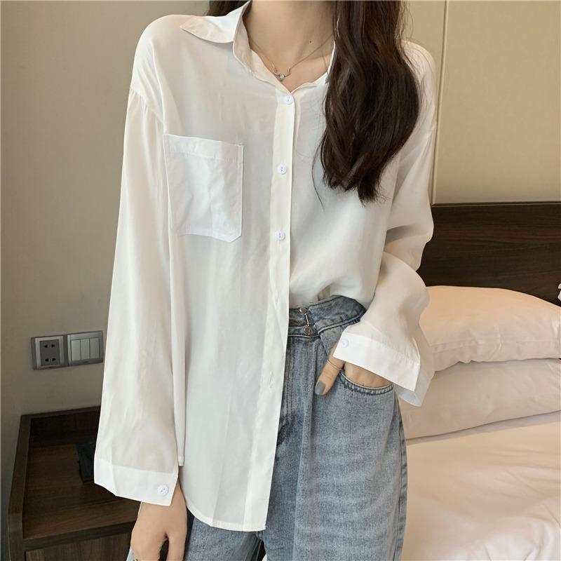 

Women's Blouses & Shirts Wholesale 2022 Spring Summer Autumn Fashion Casual Ladies Work Women Blouse Woman Overshirt Female OL At561F, Mint green