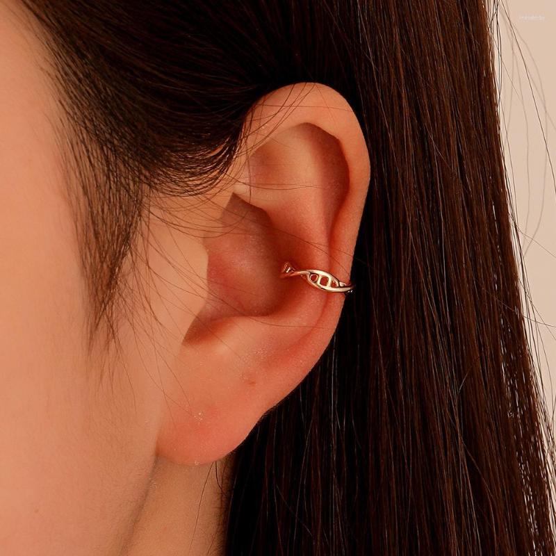 

Backs Earrings SRCOI French Retro Metal Twisted Geometric Ear Bone Clips For Women Single Piece Cuff Jewelry Accessories Gifts 2022