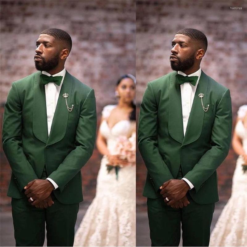 

Men's Suits Custom Size Groomsmen Dark Green Groom Tuxedos Wide Shawl Lapel Men Wedding Prom Man One Button Jacket With Pants Set, Blue