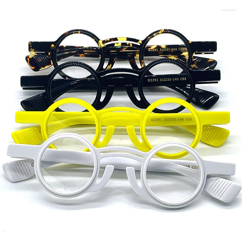 

Sunglasses Round Acetate Optical Frame Machine Glasses Fashion Yellow
