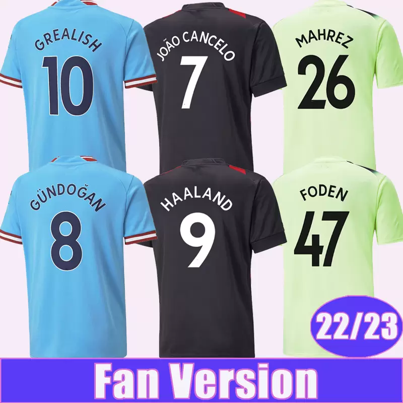 

22 23 STERLING DE BRUYNE Mens Soccer Jerseys RODRIGO BERNARDO FERNANDINHO MENDY FODEN Home Away 3rd Football Shirt Short Adult Uniforms, Qm9720 22 23 away ... patch