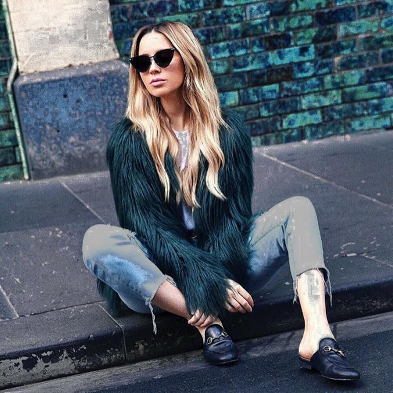 

Women' Fur & Faux Floating Hair Jacket Coat Women Lady Overcoat Imitation Jackets Hairy Party Warm Plus Size XXXL, Khaki