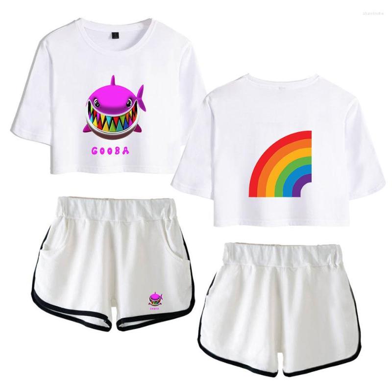 

Men's T Shirts Sexy Women Two Pieces Sets Short Sleeve Shirt Shorts 6IX9INE Gooba Casual Mini Elastic Waist Summer Cool Suits, Tx13dk02
