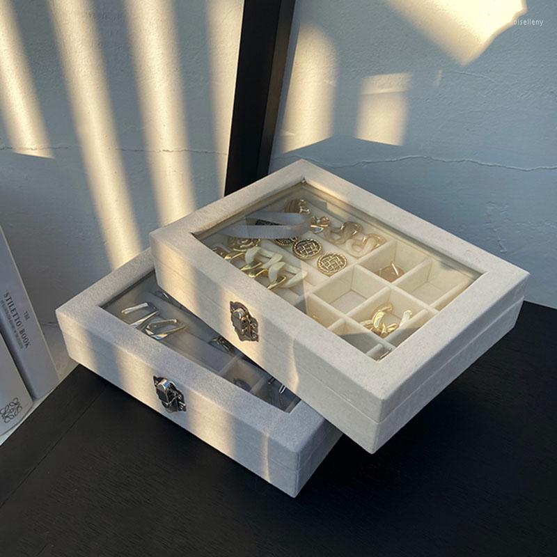 

Jewelry Pouches Box Earrings Necklaces Anti-oxidation Large-capacity High-end Display Racks Storage