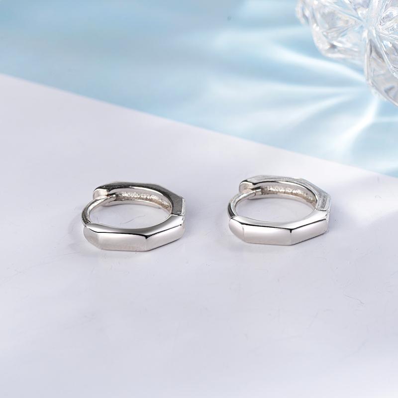 

Hoop Earrings Fashion Polygonal Simple Style Smooth Huggies Black/White Charming Hoops Piercing Earring Jewelry For Women