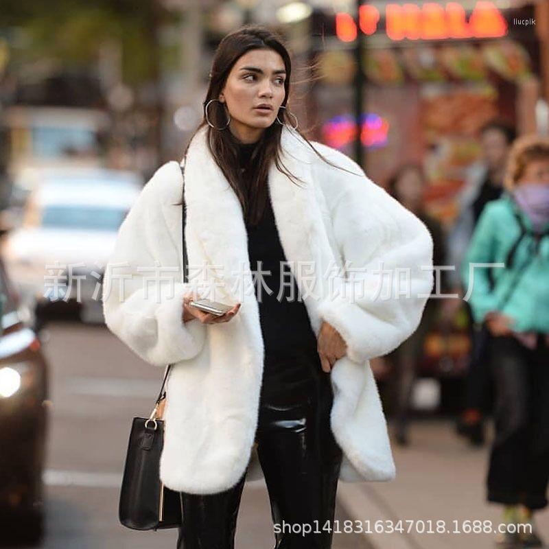 

Women' Down Women' Imitation Fur Coat Autumn And Winter Long Warm White Mink For Women