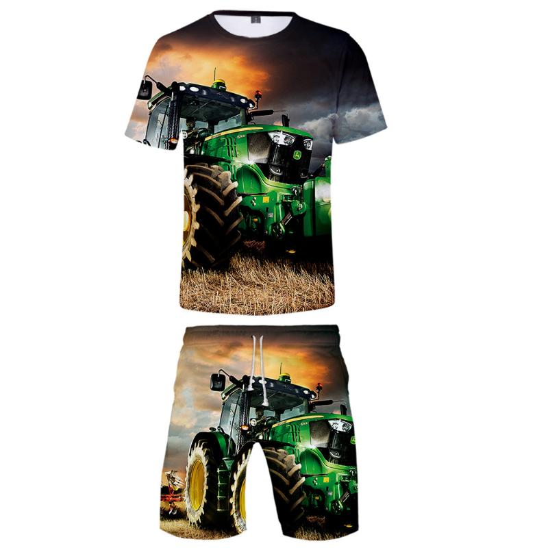 

Men's Tracksuits Worker Farmer Tractor Instrument 3D Print Summer Short Sleeve T-shirt And Beach Shorts Two Piece Set Casual Sportswear, 007