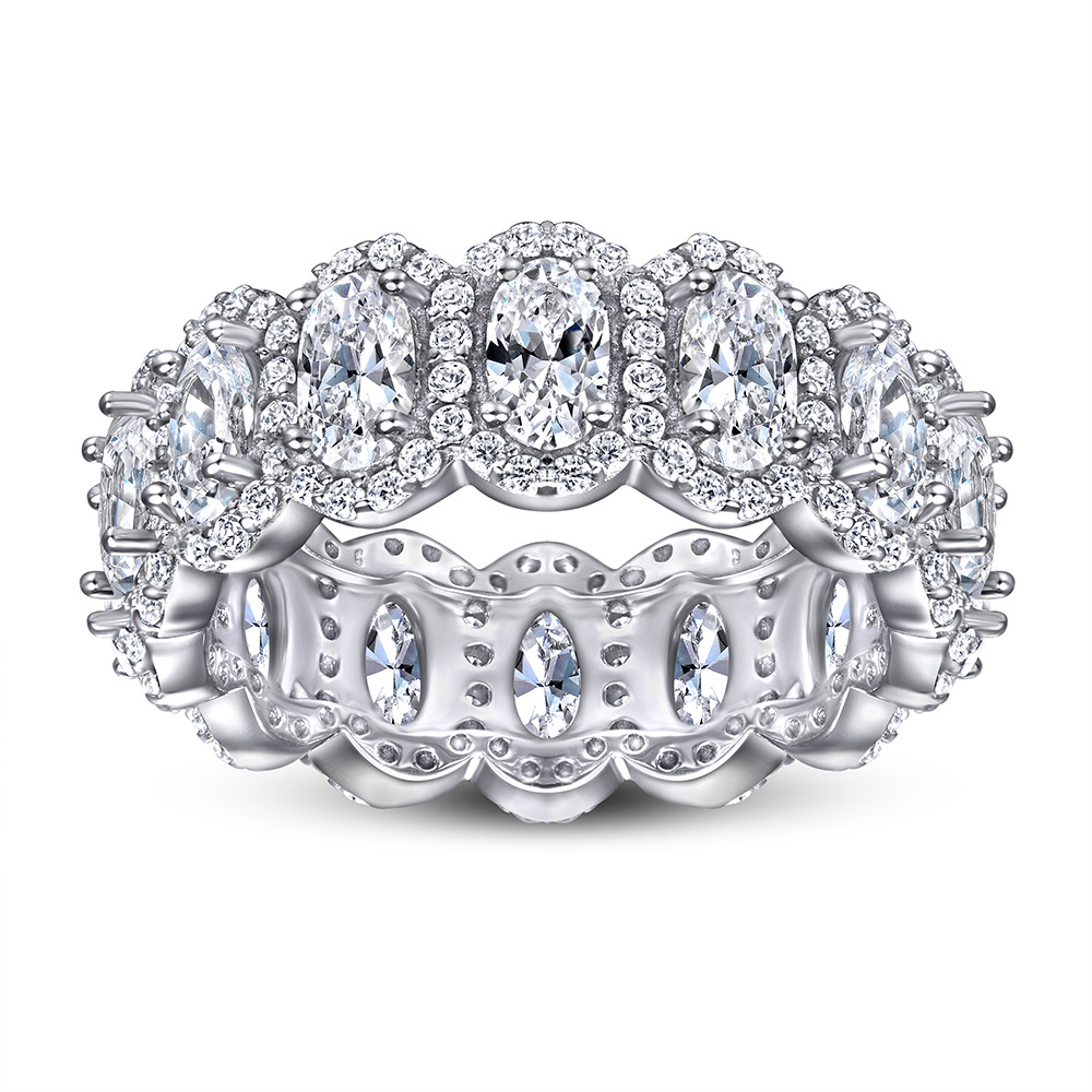 

Wedding Accessories Pure Silver Engagement Rings Fadeless Single Diamond Birdal Ring Proposal Ring No Fading Ladies Jewelry TL-254