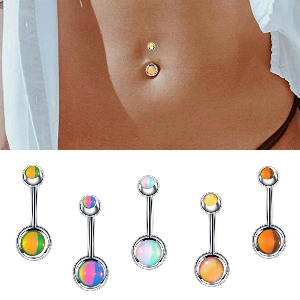 

Navel Bell Button Rings ybutton Piercing Fire Opal 10G Ring y Jewelry 221208