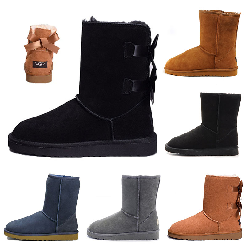 

Casual Shoes Winter warm boots Trainers Sport Sneakers Classic Short Black Bailey Bow Kaki women designer boots luxury booties, 2 bailey bow - coffe