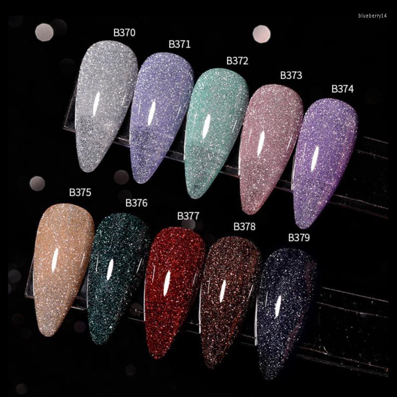 

Nail Gel 1PC 16ML Sparkling Polish Reflective Glitter Semi Permanent Art Varnish For Manicures Need Base Top Coat, 02