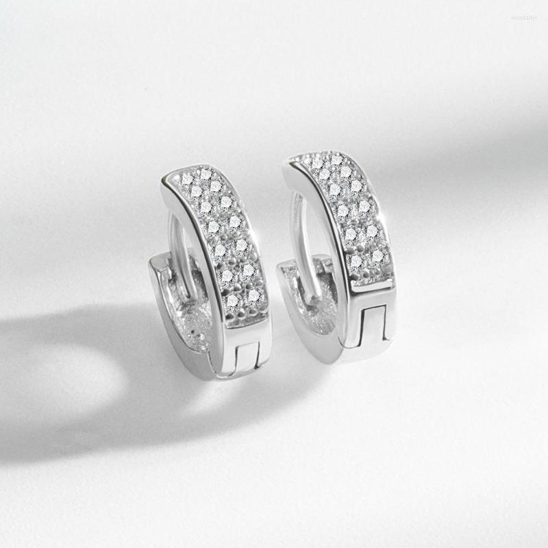 

Hoop Earrings LIVVY Silver Color Prevent Allergy Zircon Small For Women Wedding Couple Korean Trendy Simple Ear Hoops Jewelry