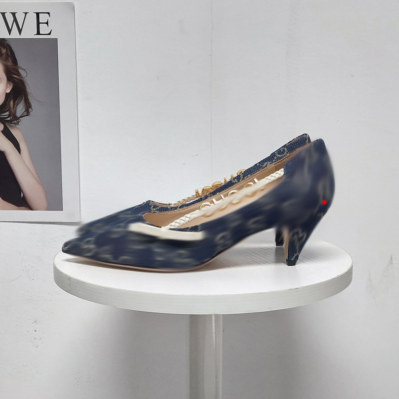 

2023 Women Pumps High Heel Shoes Wedding Shoe With Rhinestone Fashion Lady Thin Heels Size 35-40 -G061, Picture color