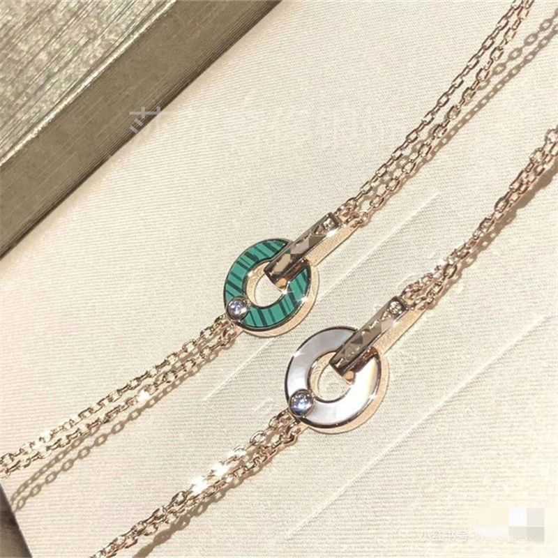 

Designer bugeru bracelets 925 Silver Bracelet Women's Round Ring Copper White Fritillaria Peacock Green Valentine's