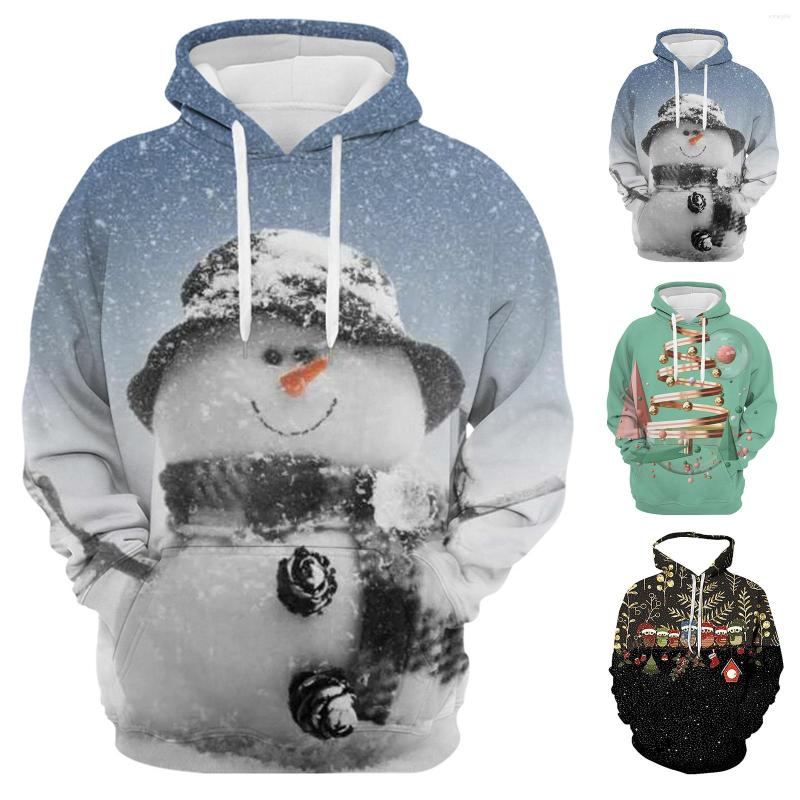 

Men's Hoodies Christmas Women And Men Long Sleeve Deer Printed Drawstring Sweatshirts Xmas Holiday Fit L Female Sweatshirt