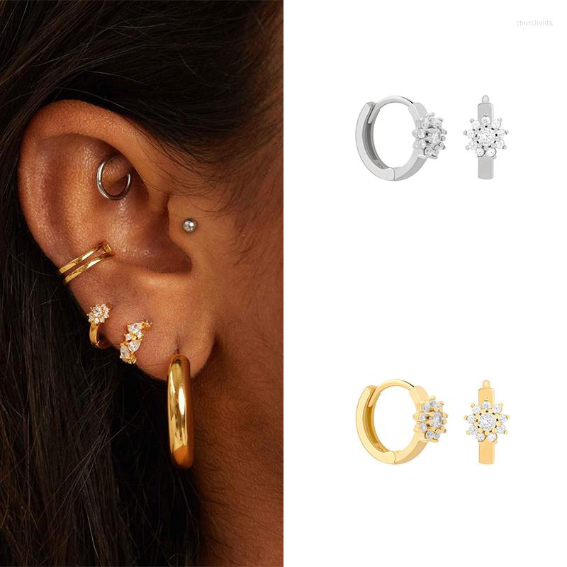 

Hoop Earrings ISUEVA Luxury Gold Filled Hoops For Women Cubic Zircon Piercing Pendientes Huggie Jewelry Wedding