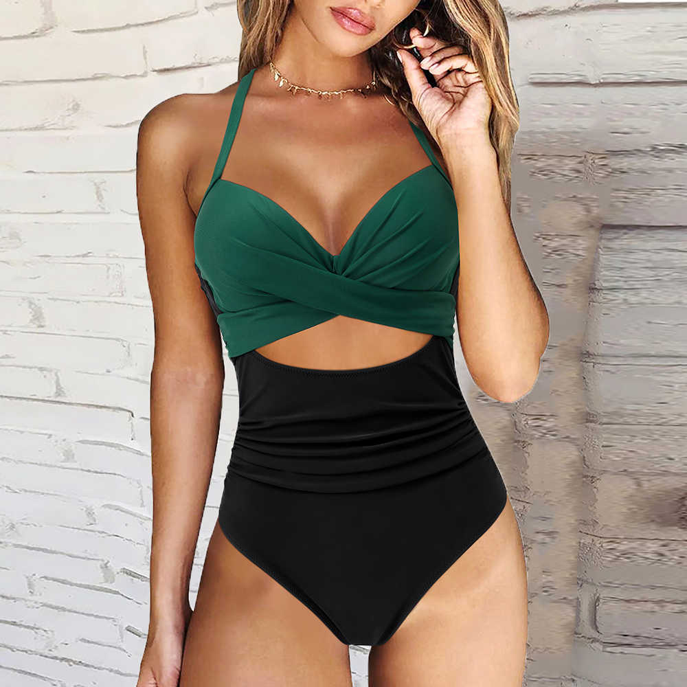 

Swim Wear Women Swimsuit Cut Out One Piece Swimsuit Leopard Bathing Suit Bodysuit Sexy Halter Beachwear Female Bikinis Swimwear 2022 Women T221208