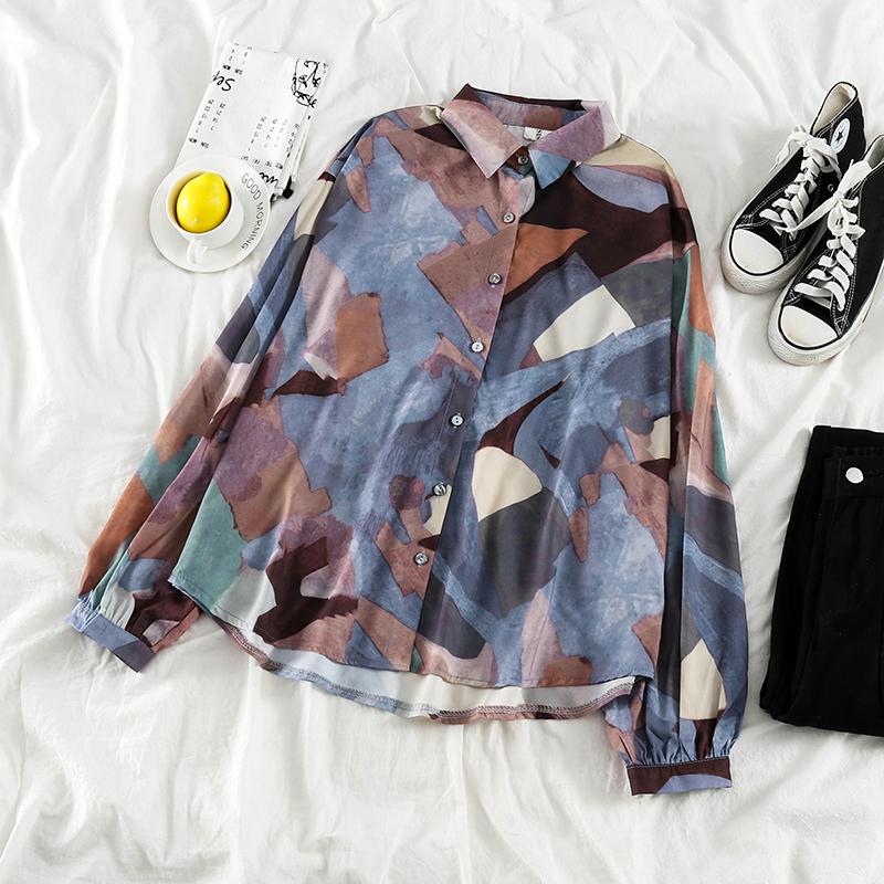 

Women's Blouses & Shirts Wholesale 2022 Spring Autumn Fashion Casual Ladies Work Women Blouse Woman Overshirt Female OL Vt185, Picture color