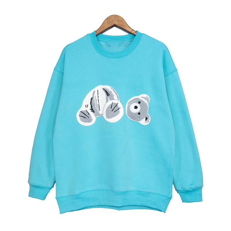 

Palmss angelss Mens Hoodies Sweatshirts Men Women Designer Style Beheaded Bear Loose Blue Couple Sweater Size S-XL