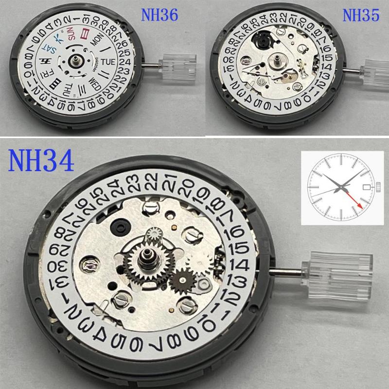 

Watch Repair Kits Original JapanOrigina 24 Jewels NH35ANH36A NH34 4R34 4 Hands GMT Date Automatic Mechanical Movement High Accuracy Winding