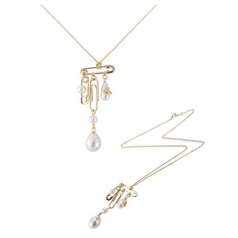 

Designer vvai necklace Empress tassel spring pearl Saturn Necklace low key